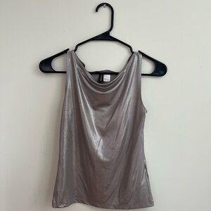 Silver Sleeveless Top